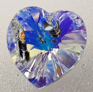 10mm Swarovski heart Crystal AB